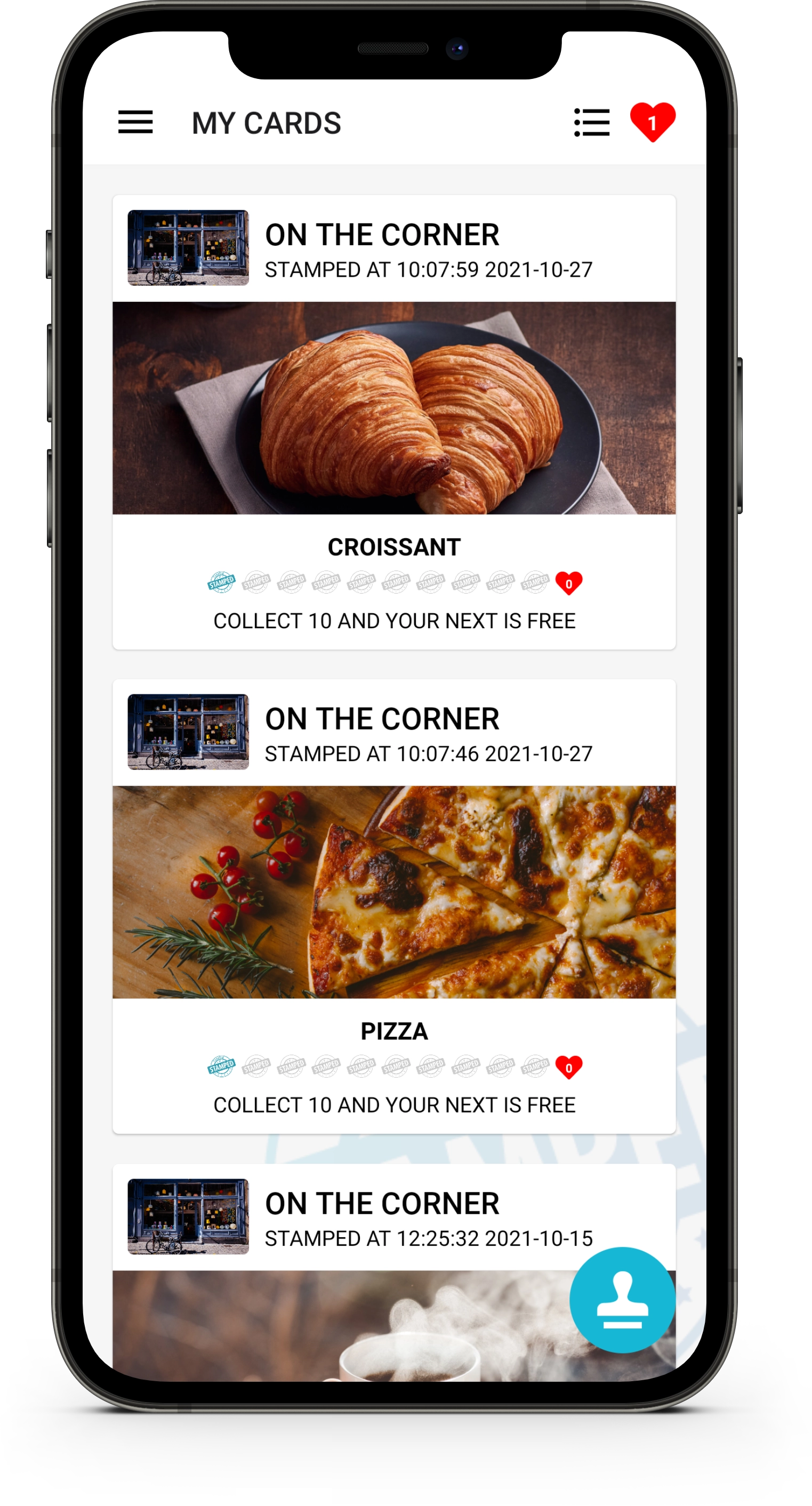 stamped app screenshot